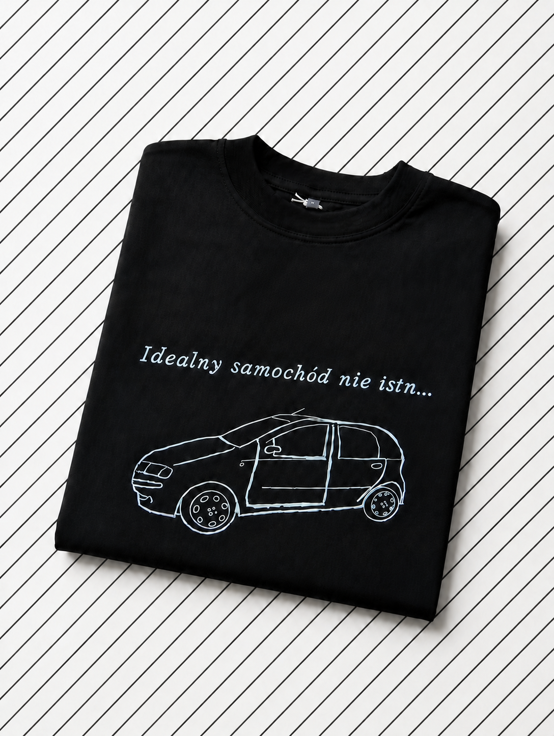 Czarna Koszulka Idealny Samochód - obrazek 2
